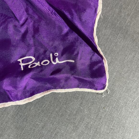 Paoli Scarf Womens One Size Rainbow Striped‎ Square Lightweight Multifunctional - Picture 3 of 5